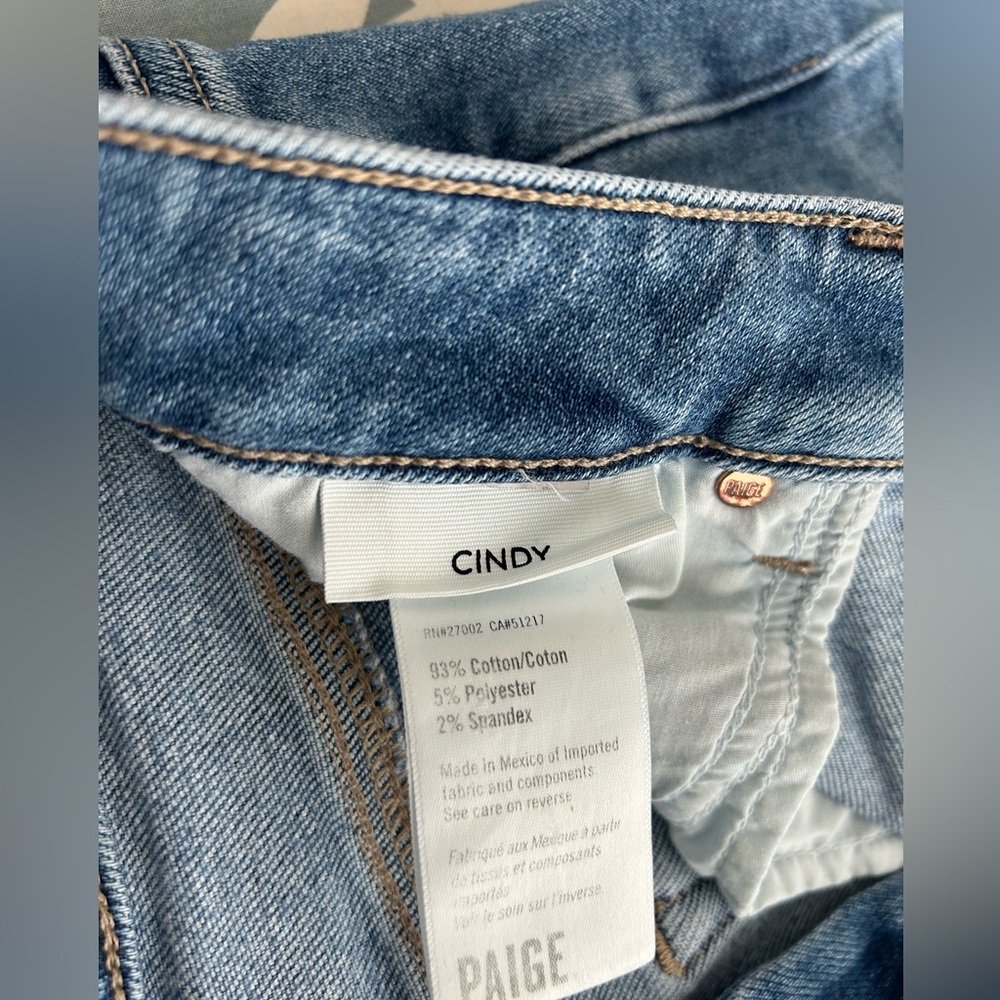 Paige Cindy Distressed Speak Easy Straight Jeans Size 31 - Picture 10 of 10